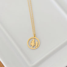 Hemlock Stainless Steel Tree Necklace