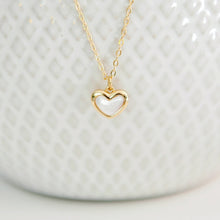 Aisha Mother of Pearl Heart Necklace