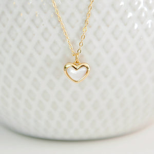 Aisha Mother of Pearl Heart Necklace