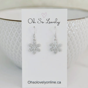 Aspen Snowflake Drop Earrings