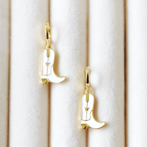 Kataleya Cowboy Boot Huggie Hoops