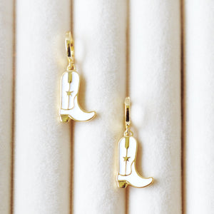 Kataleya Cowboy Boot Huggie Hoops