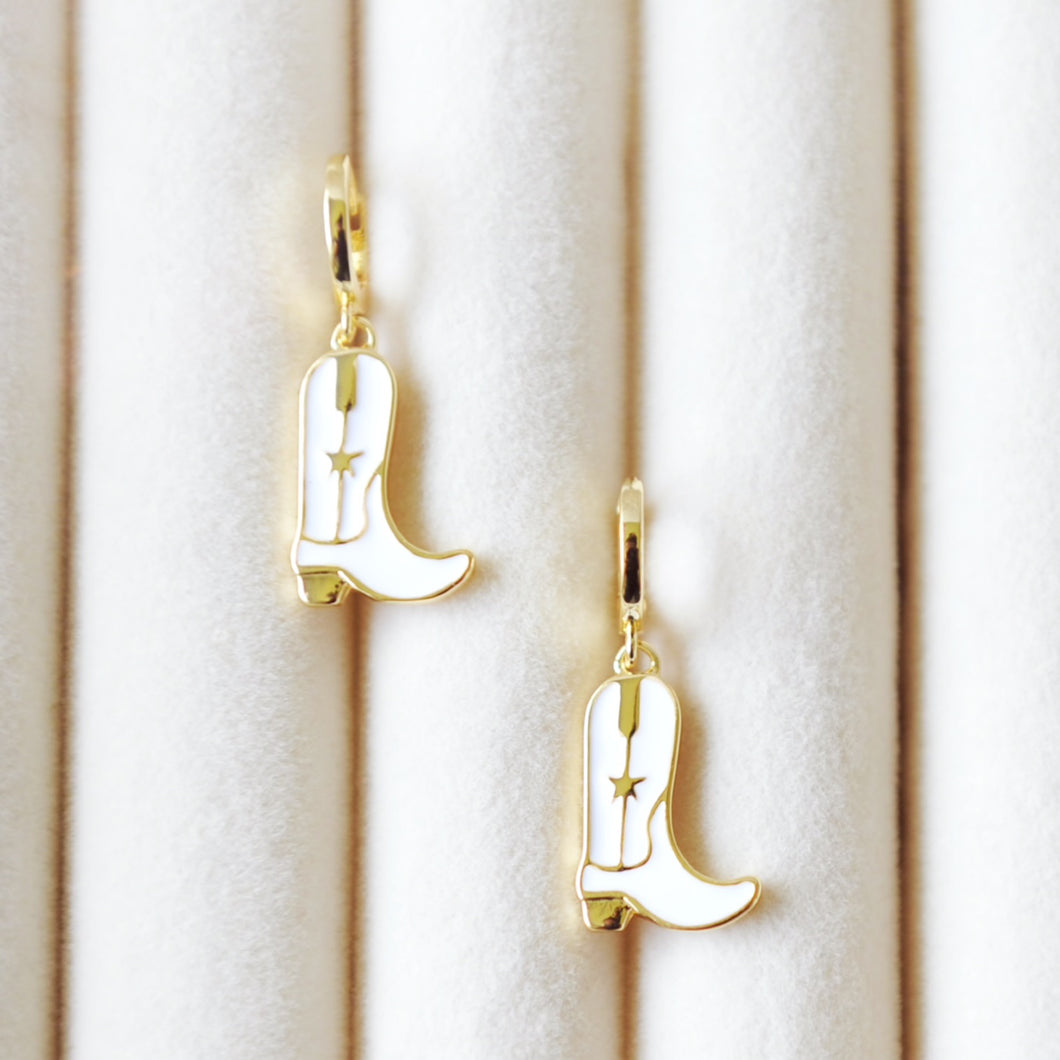 Kataleya Cowboy Boot Huggie Hoops