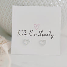 Jane diamond heart studs