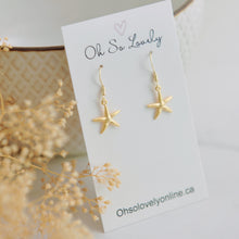 Textured Starfish Drop Earrings