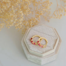Evienne Ombre Crystal Huggie Hoops