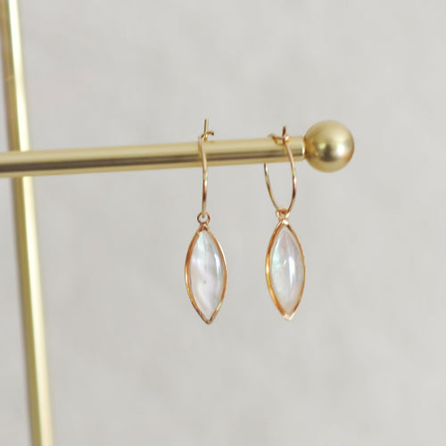 Wilma Mother of Pearl Hoop Earrings