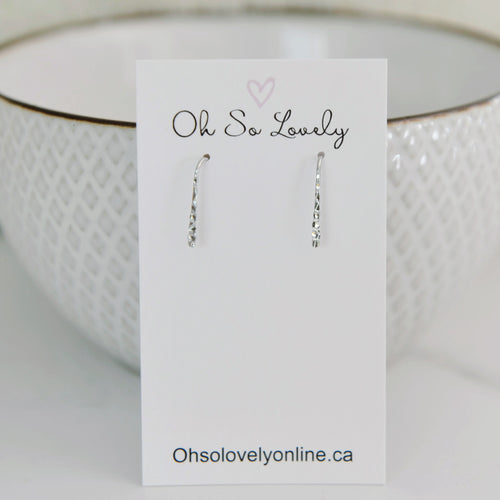 Elowyn Textured Bar Earrings