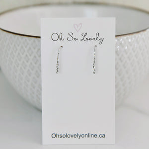 Elowyn Textured Bar Earrings