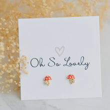 Red Top Mushroom Studs