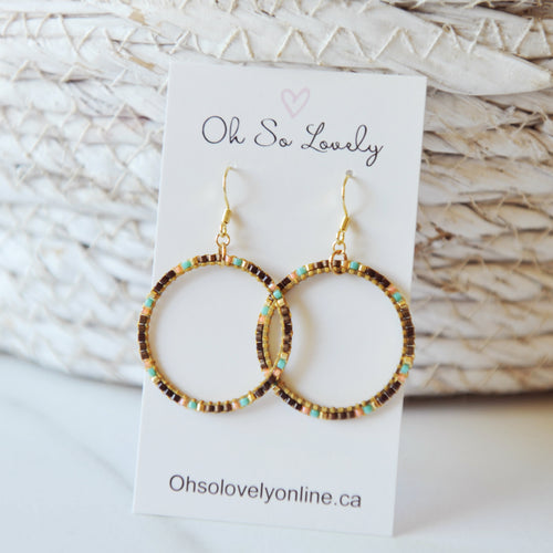 Lilith Beaded Hoop Earrings