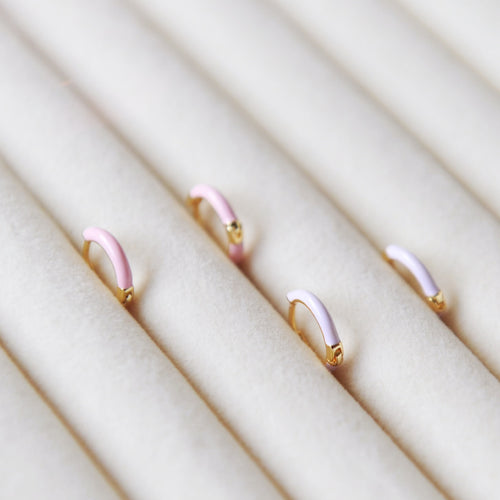 Sutton Enamel Huggie Hoops
