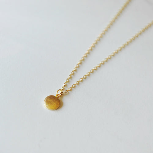 Rosalind Textured Disc Necklace