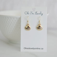 Clam Shell drop earrings