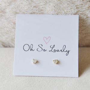 Labradorite Dainty Stone Earrings