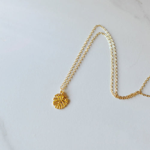 Emryn Monstera Necklace