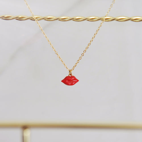 Red Lips Necklace