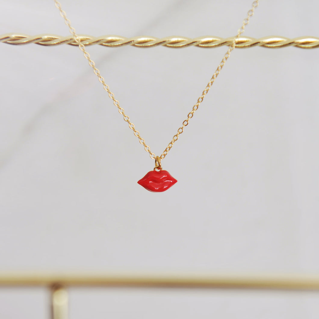 Red Lips Necklace