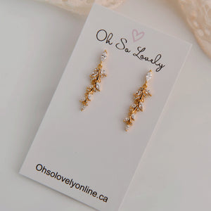 Alessia Crystal Stud Drop Earrings