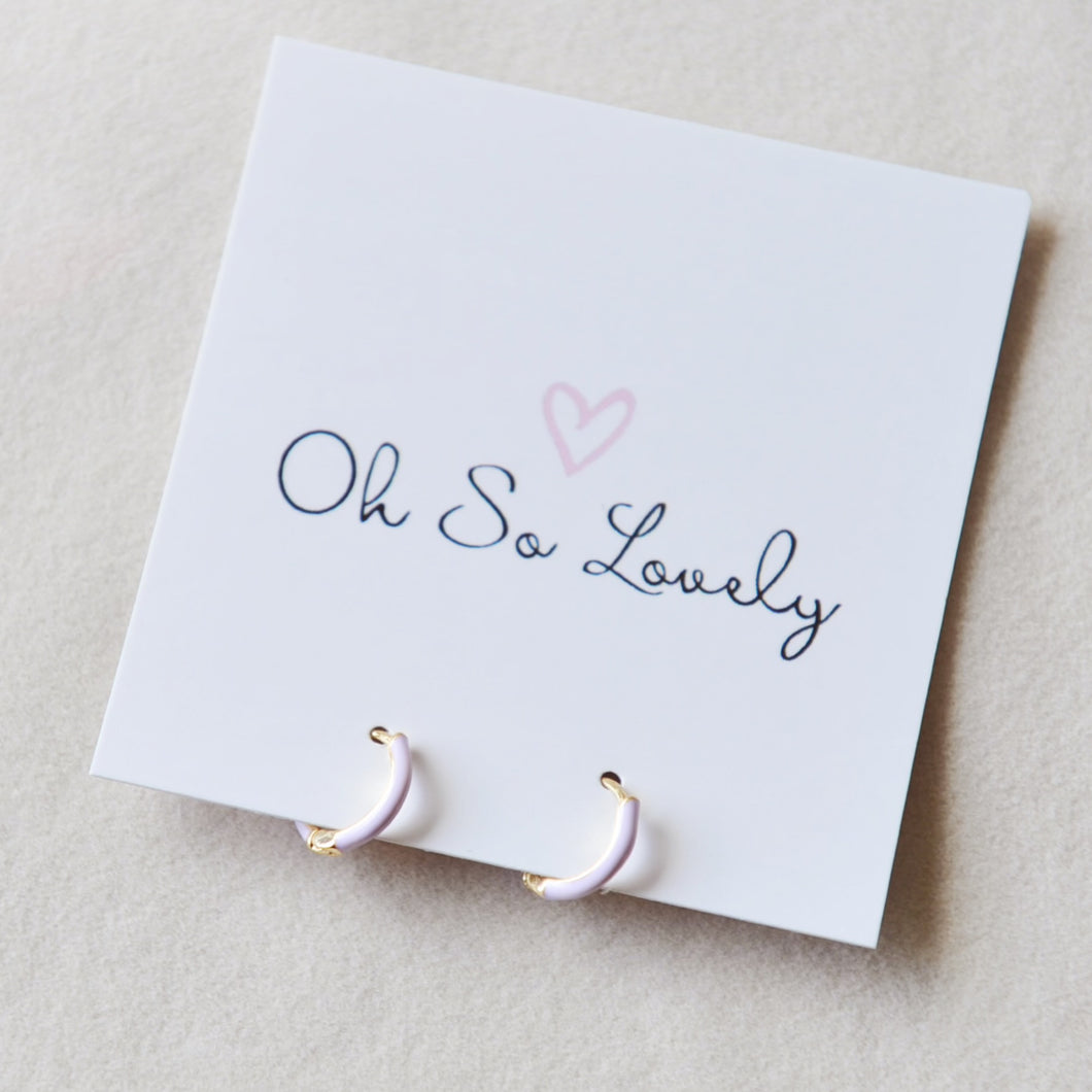 Sutton Enamel Huggie Hoops