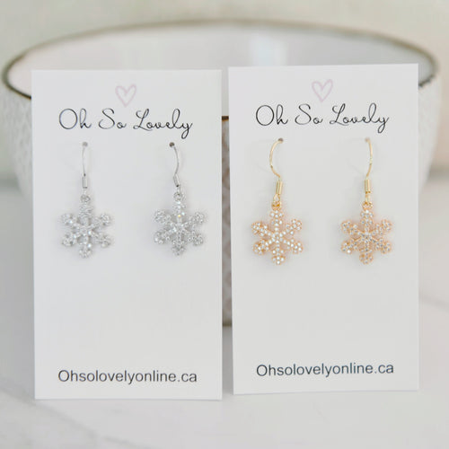 Aspen Snowflake Drop Earrings