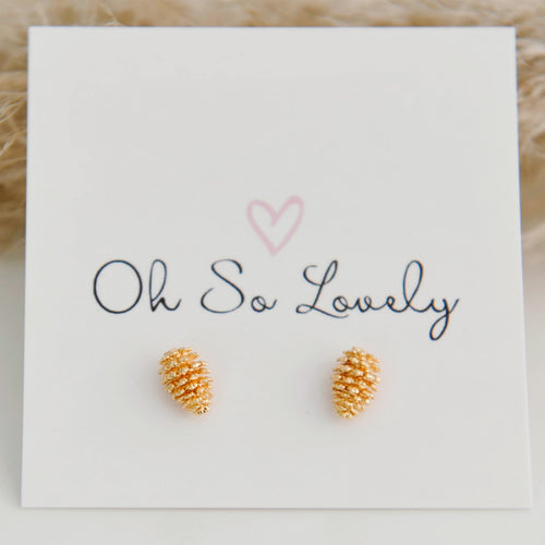 Mackenzie Pinecone Stud Earrings