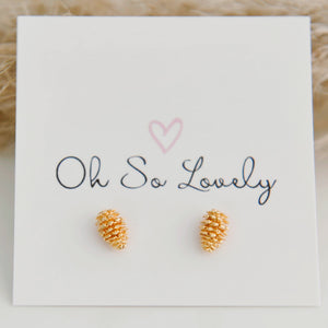 Mackenzie Pinecone Stud Earrings