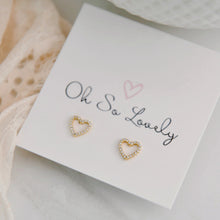 Jane diamond heart studs
