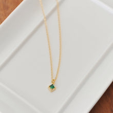 Jessa Tiny Emerald Charm Necklace 