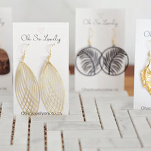 Noor Black Tropical Leaf Drop Earrings 