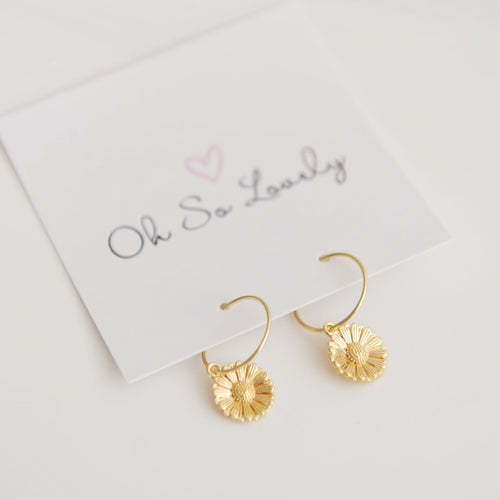 Cecilia Daisy Hoop Earrings