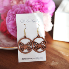 Nola Wood Butterfly Earrings
