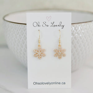 Aspen Snowflake Drop Earrings