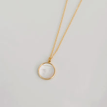 Anna Mother of Pearl Disc Necklace