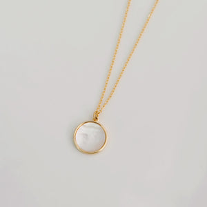 Anna Mother of Pearl Disc Necklace