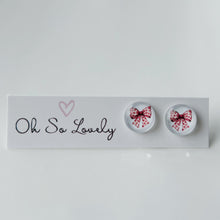 Pink Bow Stud Earrings