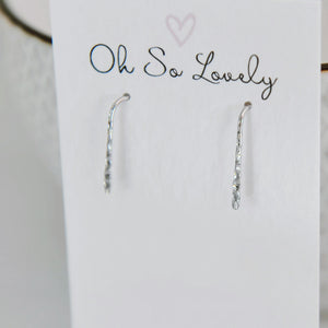 Elowyn Textured Bar Earrings