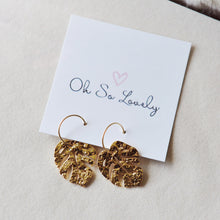 Wrenley Monstera Hoop Earrings