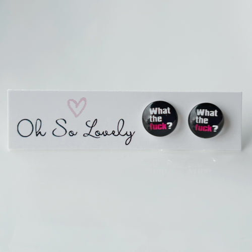 What the f… Stud Earrings