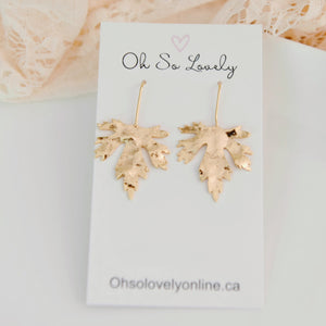 Margaret Maple Leaf Drop Earrings