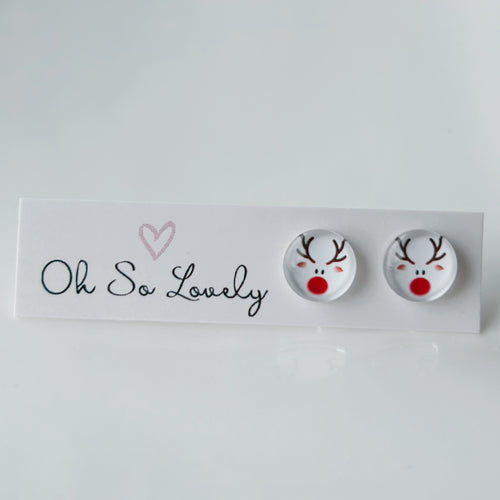 Rudolph Reindeer Stud Earrings
