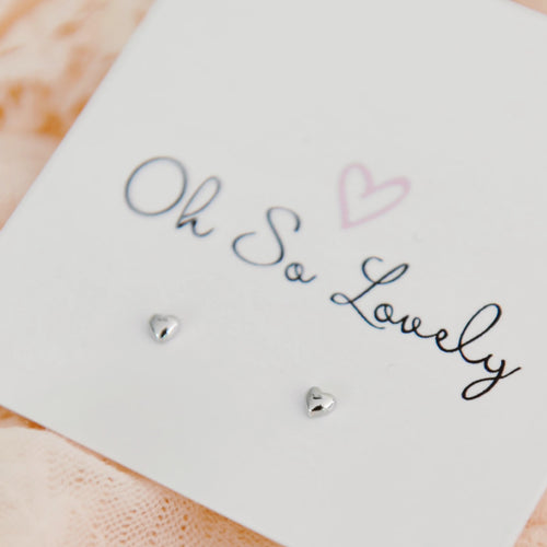 Lettie Tiny Heart Stud Earrings