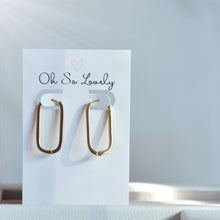 Geneva long Rectangle Hoop