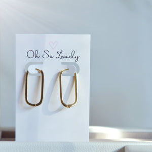 Geneva long Rectangle Hoop