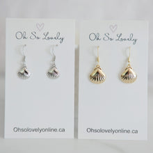 Clam Shell drop earrings