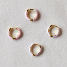 Sutton Enamel Huggie Hoops