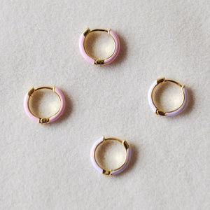 Sutton Enamel Huggie Hoops