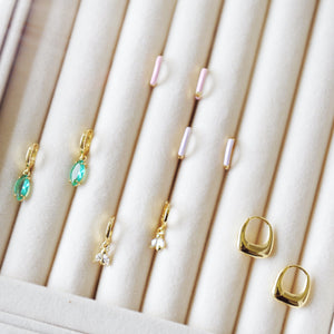 Ladybug Huggie Hoops