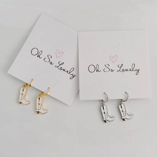 Kataleya Cowboy Boot Huggie Hoops