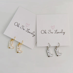 Kataleya Cowboy Boot Huggie Hoops